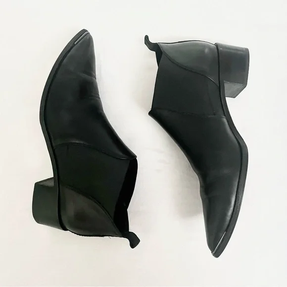Acne Studios Size 40 Jenny Black Pointed Toe Low Ankle Chelsea Bootie/Boots - Picture 8 of 12